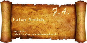 Fülöp Armida névjegykártya